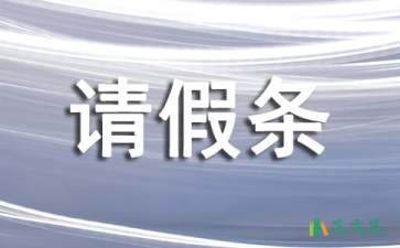 男士陪护假请假条2篇