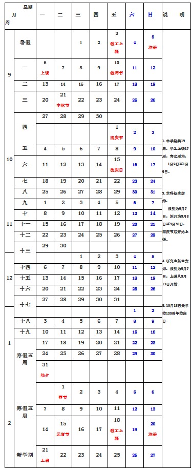 山东大学寒假什么时候放