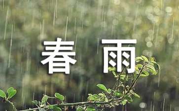 春雨教学设计